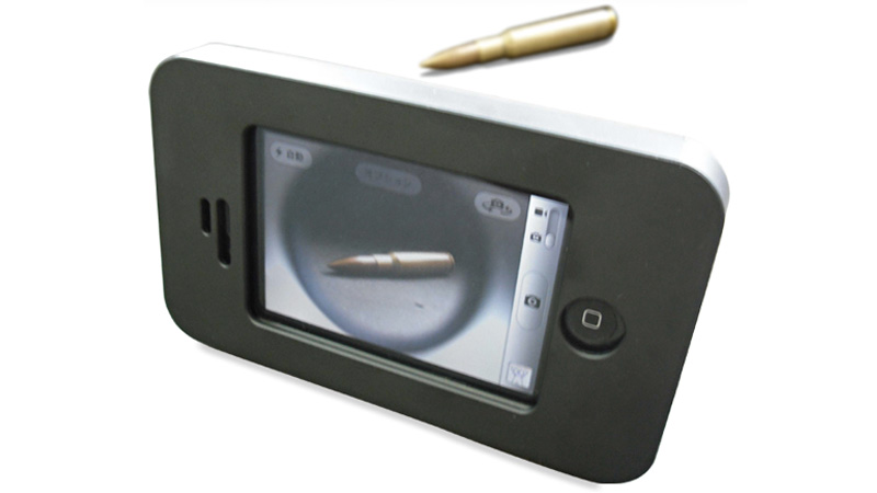 Illustration for article titled Heavily Armored iPhone Case Can Stop A .50 Caliber Round